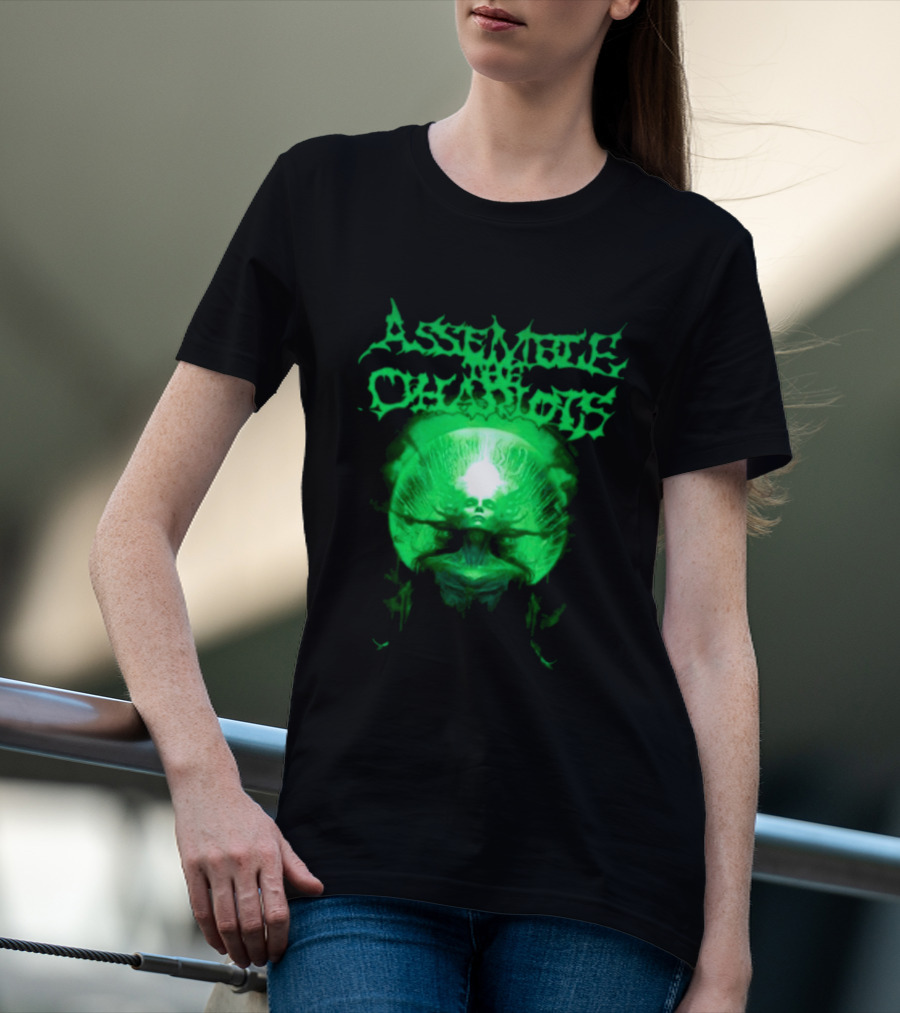 Indiemerchstore Assemble The Chariots Green Divine Glowing Entity T-Shirt