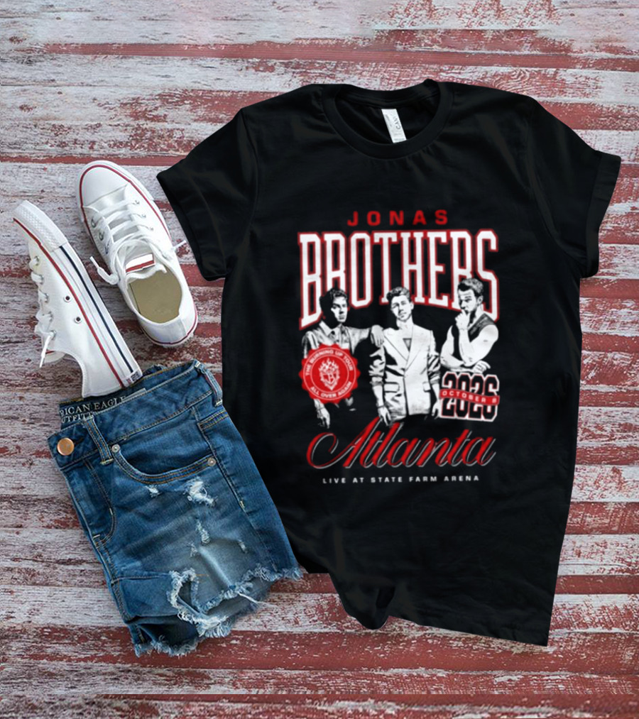 Jonas Brothers Atlanta State Farm Arena 2024 October Live Burning Up All Over Again T-Shirt