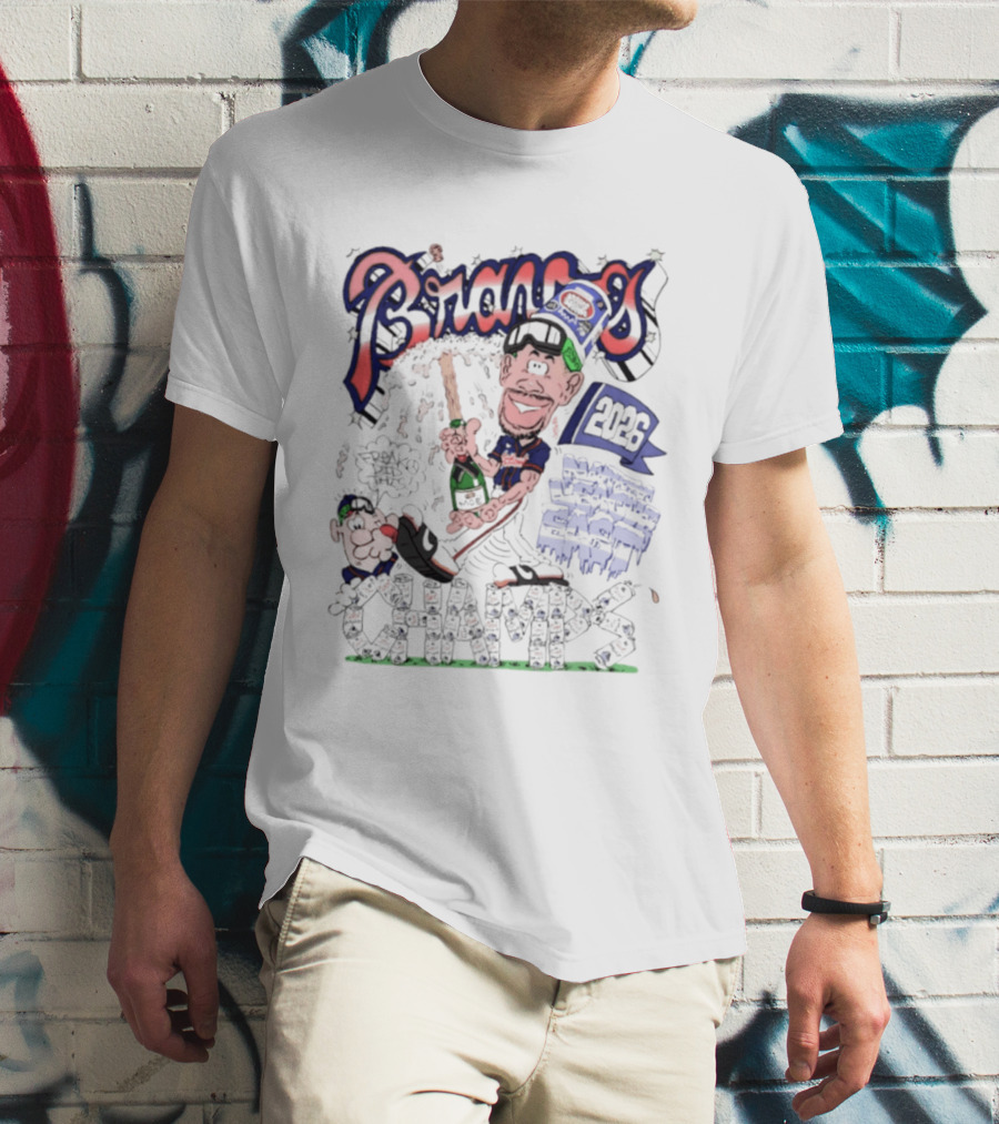 Atlanta Braves 2026 Champs National League East Caricatures Baseball T-Shirt