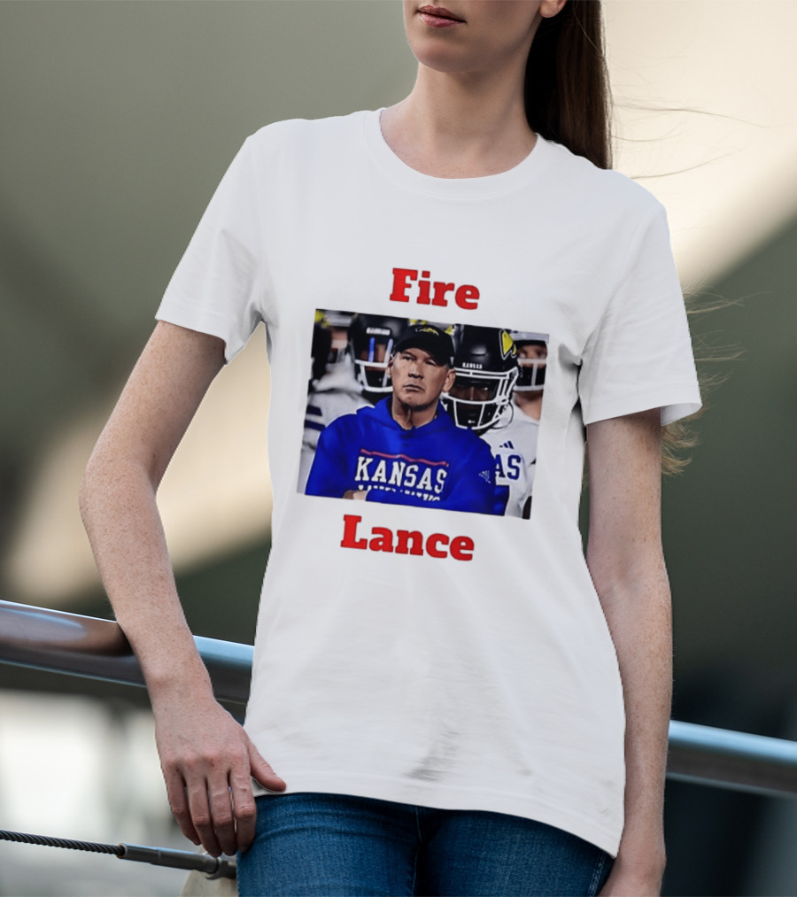 Fire Lance Kansas Jayhawks Football Coach Kansas T-Shirt