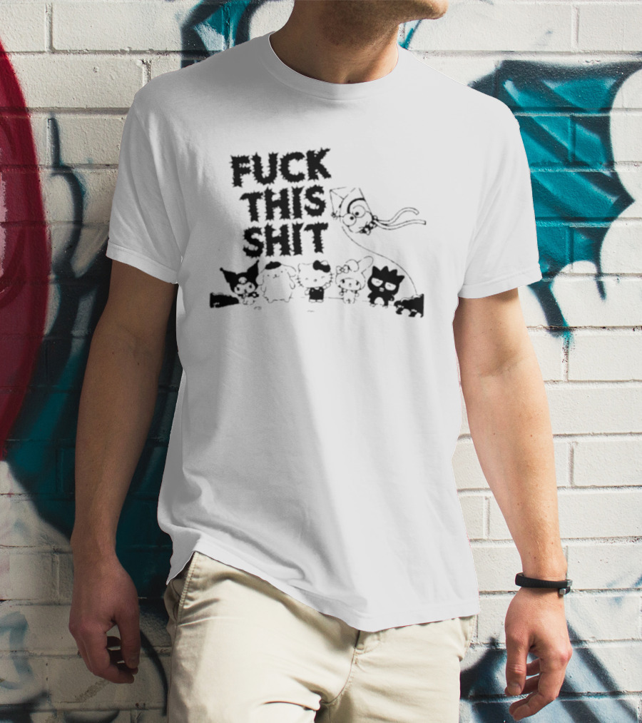 Sanrio Hello Kitty Characters 'Fuck This Shit' Cartoon T-Shirt