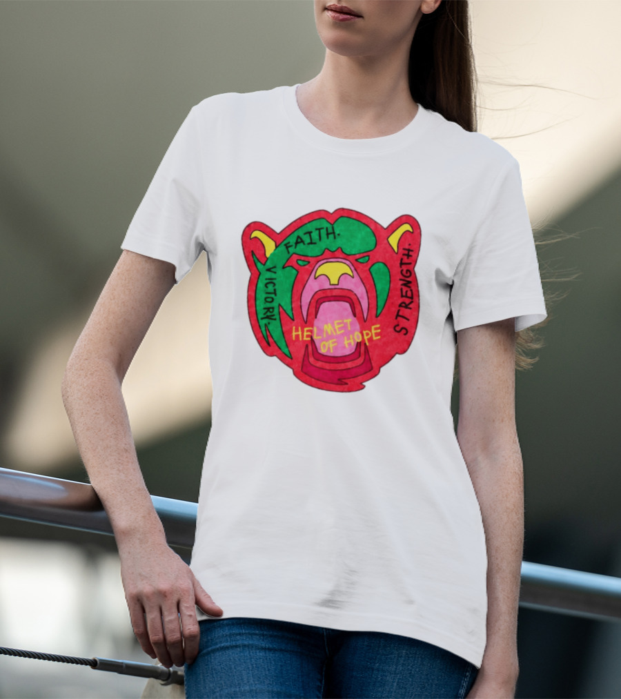 Helmet Of Hope Faith Victory Strength Baylor Football Bear T-Shirt