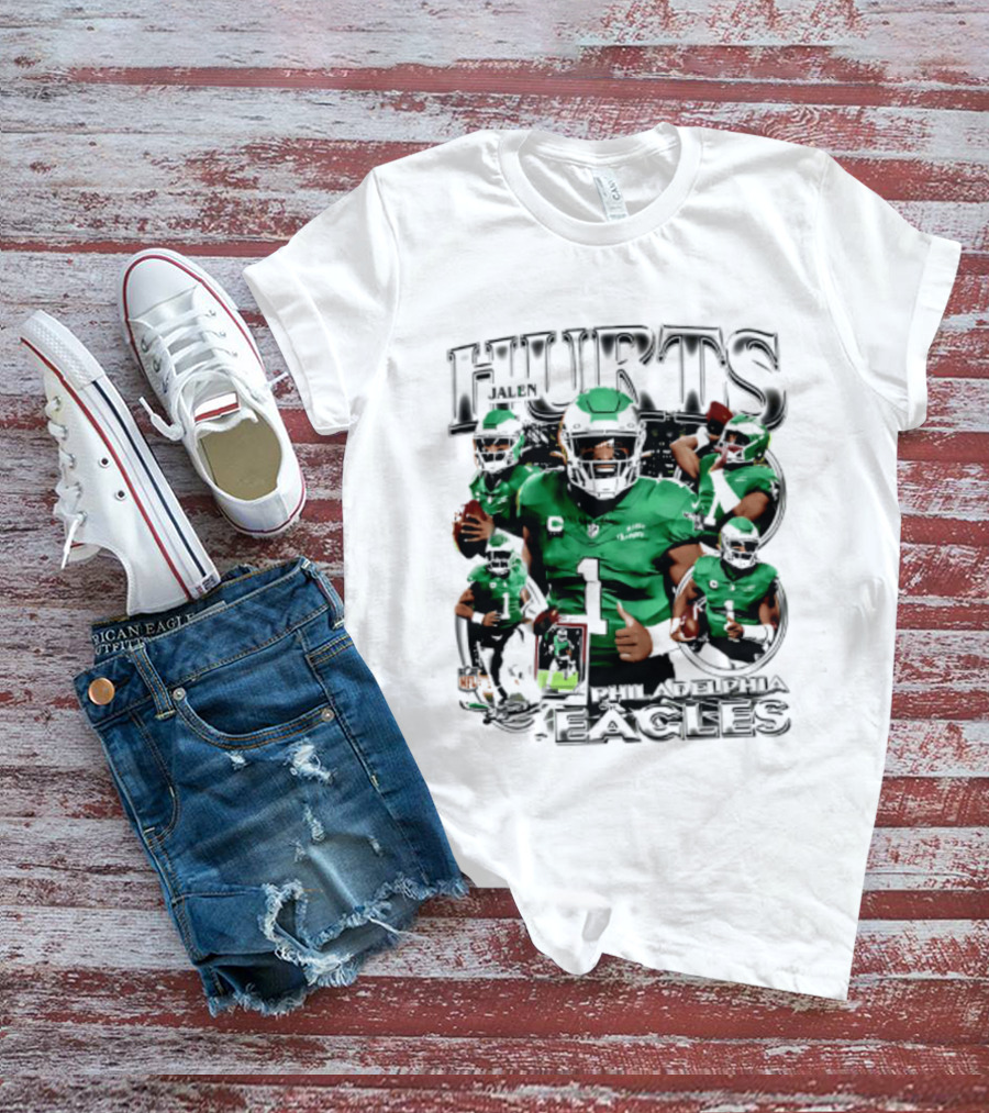 Jalen Hurts Philadelphia Eagles 2026 Hurts Player Collage T-Shirt