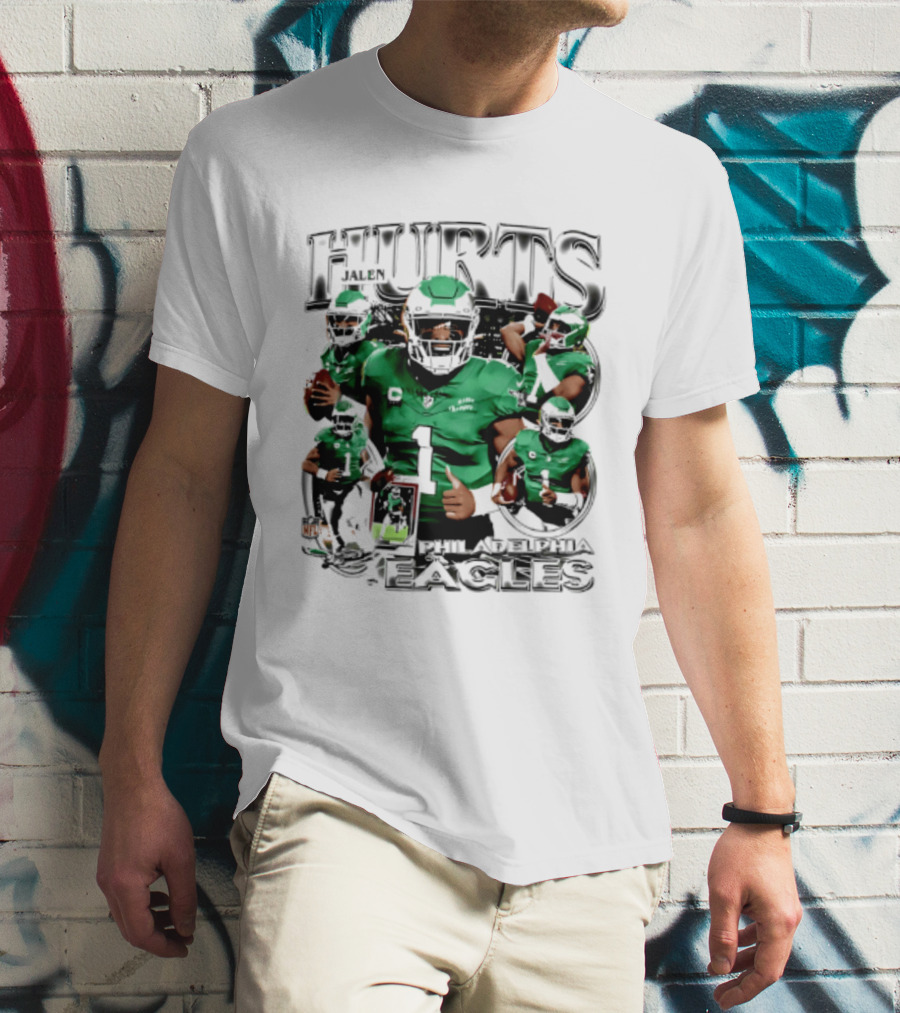 Jalen Hurts Philadelphia Eagles 2026 Hurts Player Collage T-Shirt