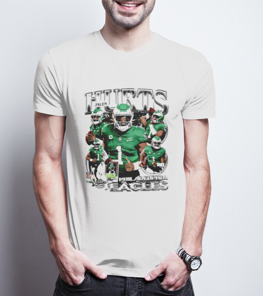 Jalen Hurts Philadelphia Eagles 2026 Hurts Player Collage T-Shirt
