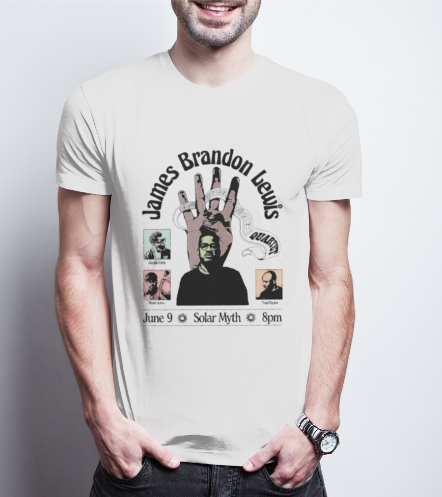 James Brandon Lewis Quartet Ars Nova Workshop June 9 Solar Myth T-Shirt