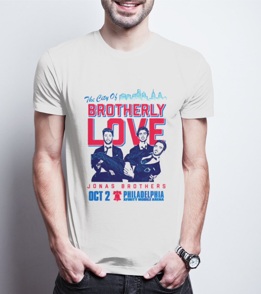 Jonas Brothers The City Of Brotherly Love Philadelphia Oct 7 Xfinity Live Arena T-Shirt