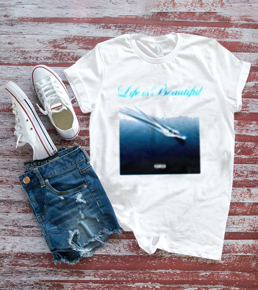 Life Is Beautiful Album White Larry June Shop T-Shirt