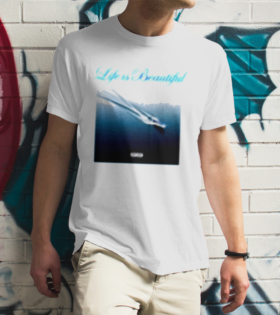 Life Is Beautiful Album White Larry June Shop T-Shirt