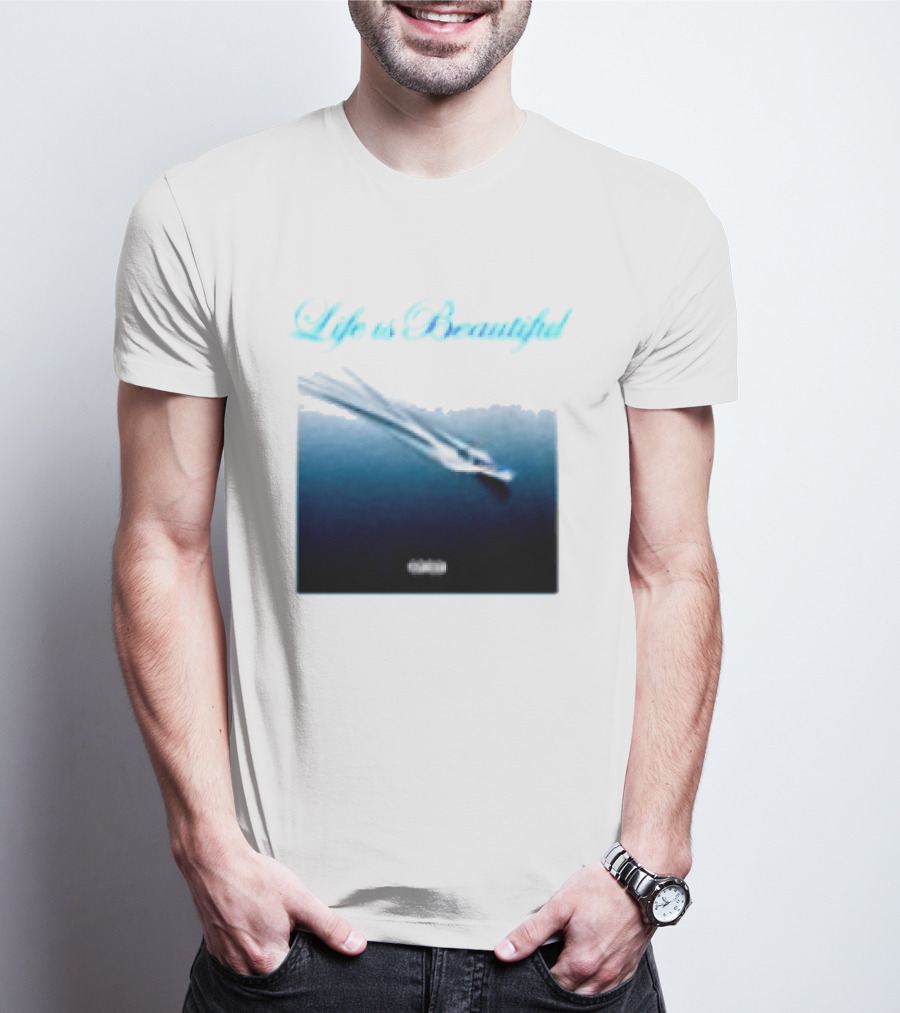 Life Is Beautiful Album White Larry June Shop T-Shirt