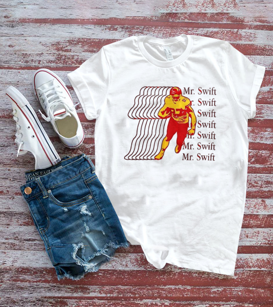 Mr. Swift 87 Kansas City Chiefs Football Player 2 Sided Back T-Shirt