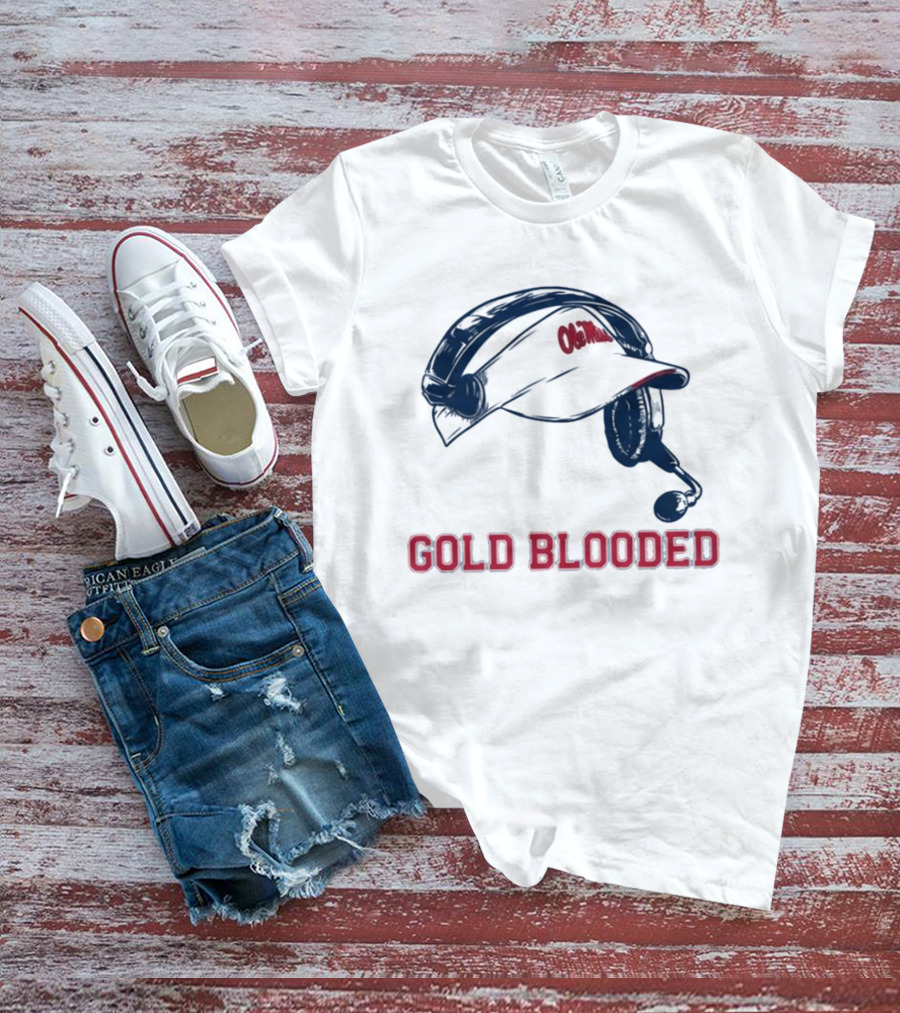 Ole Miss Head Coach Visor Gold Blooded T-Shirt