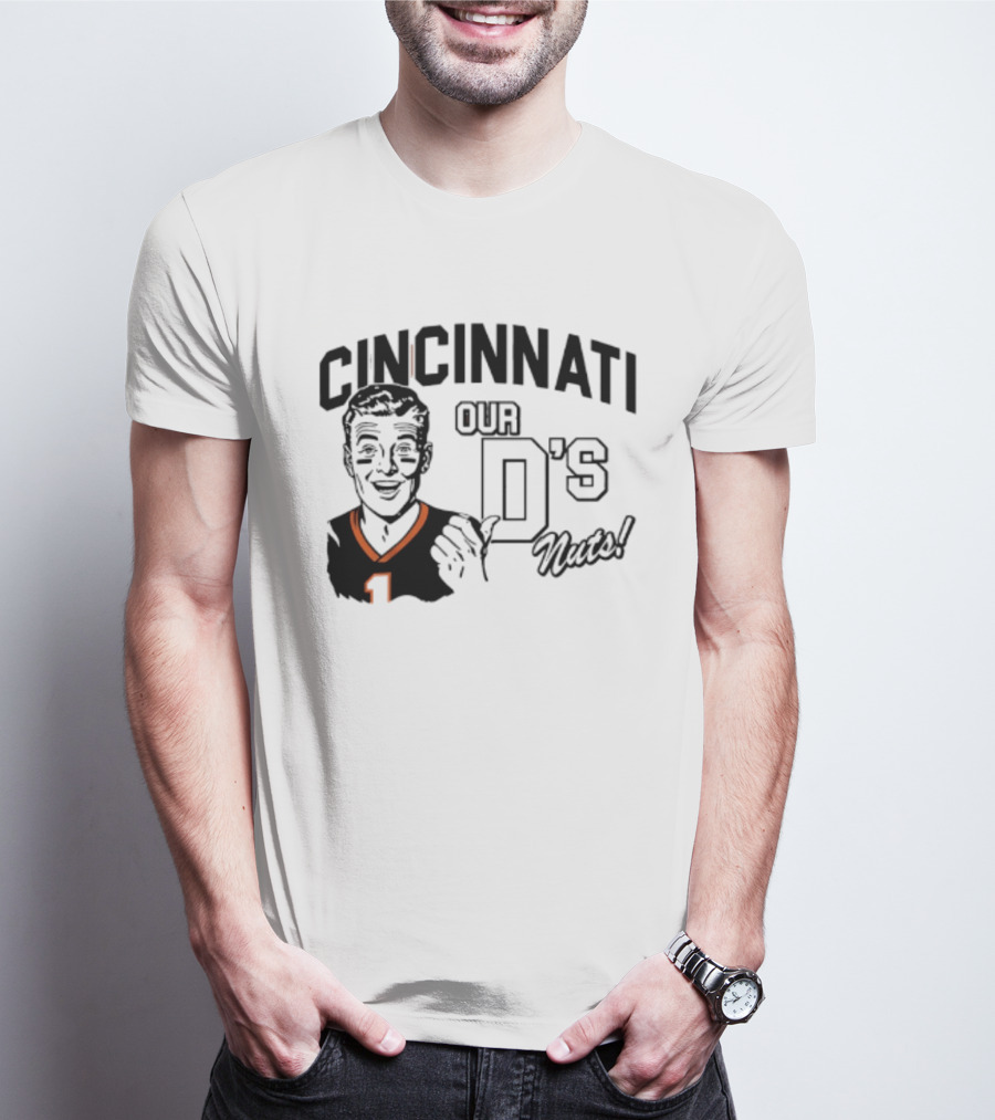 Cincinnati Our D's Nuts Football Orange Bengals T-Shirt