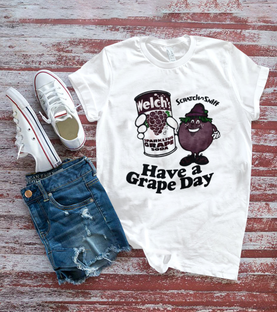 Welch's Scratch N Sniff Sparkling Grape Have A Grape Day T-Shirt