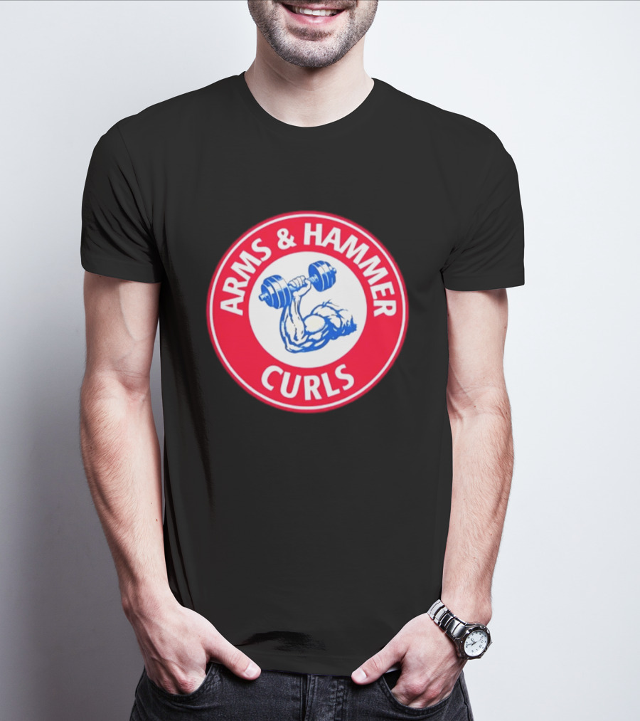 Arms And Hammer Curls Gym Weightlifting Dumbbell Muscle Training T-Shirt