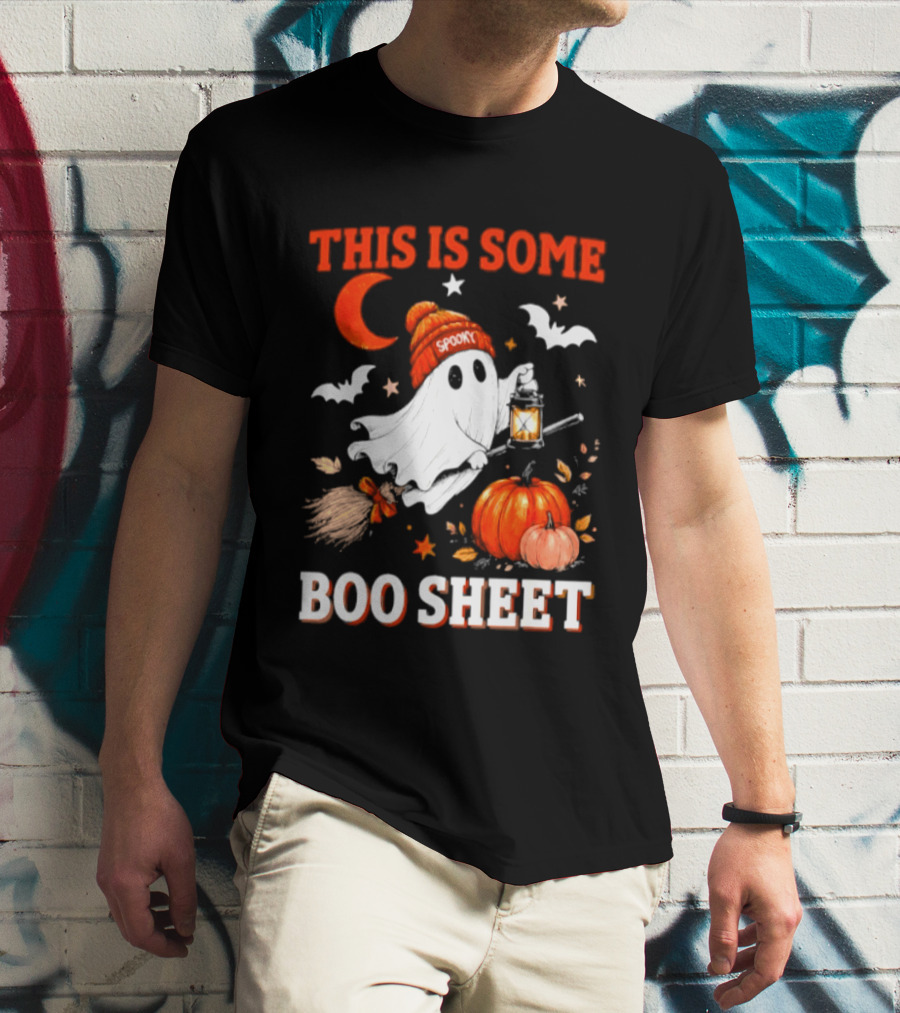This Is Some Boo Sheet Spooky Ghost Lantern Pumpkin Halloween T-Shirt