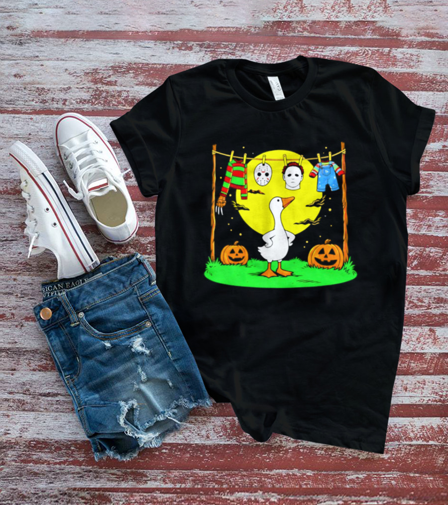 Goose Horror Halloween '26 Pumpkin Jason Freddy Chucky Outfits T-Shirt
