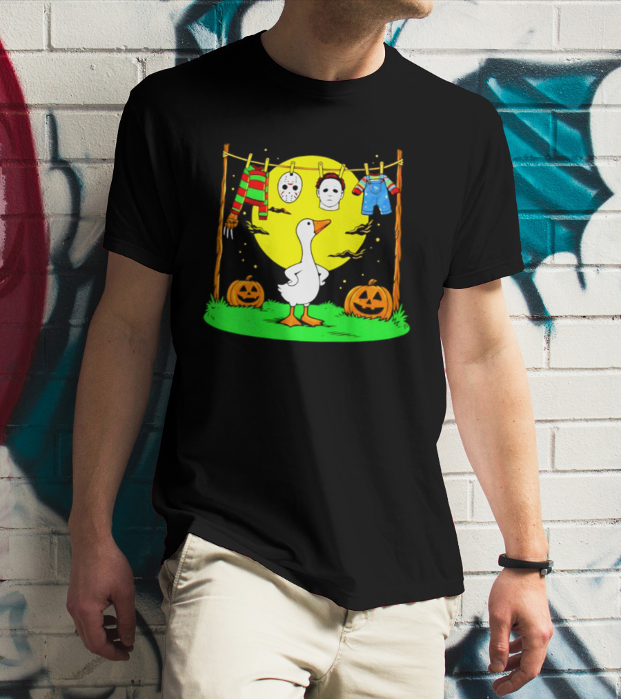 Goose Horror Halloween '26 Pumpkin Jason Freddy Chucky Outfits T-Shirt