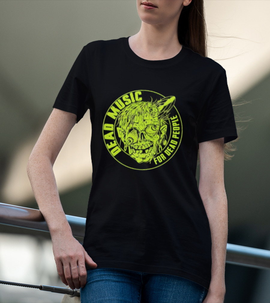 Zombie Vinyl Record Dead Music For Dead People T-Shirt