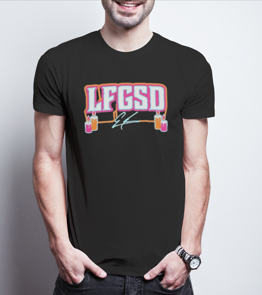 LFGSD Ethan San Diego Padres Candles T-Shirt