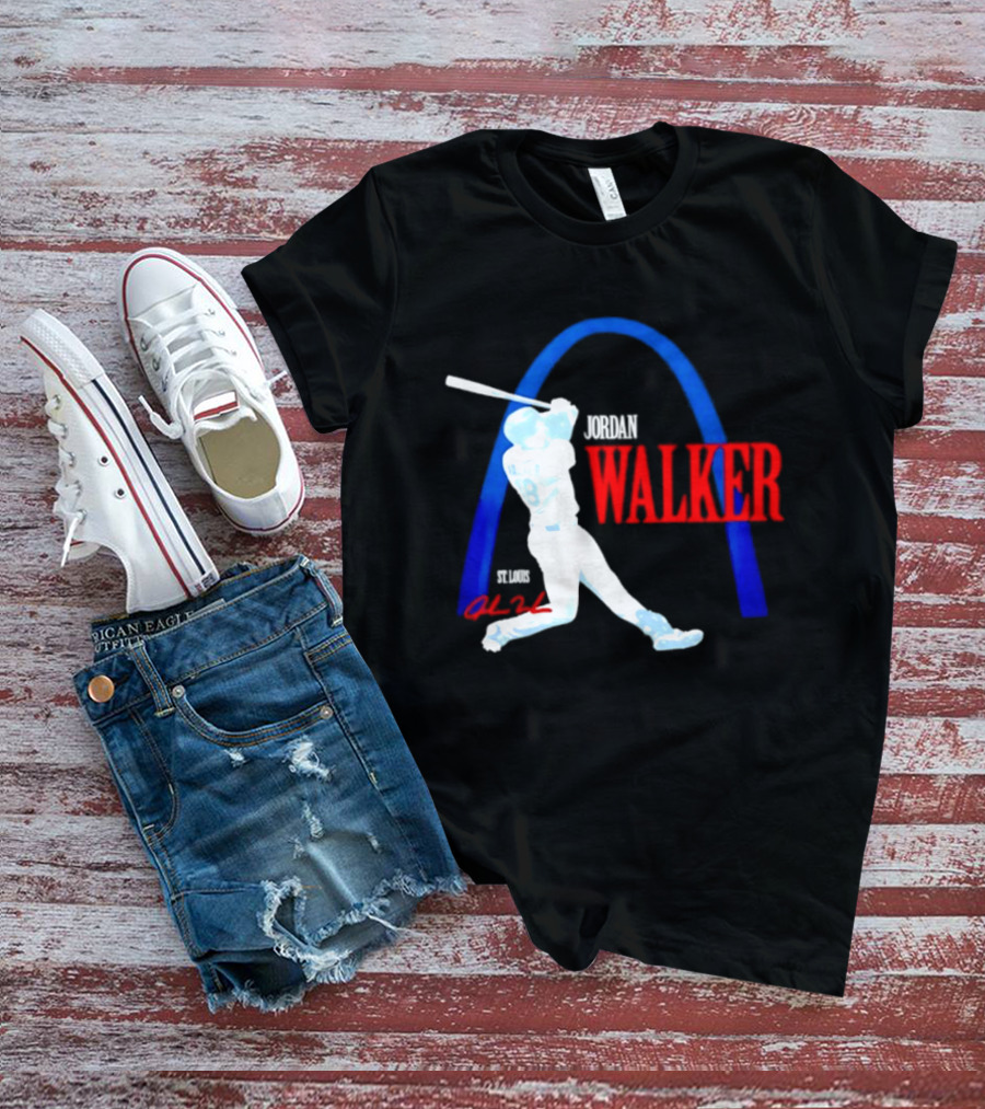 Jordan Walker St Louis Cardinals Gateway Arch Baseball Player T-Shirt