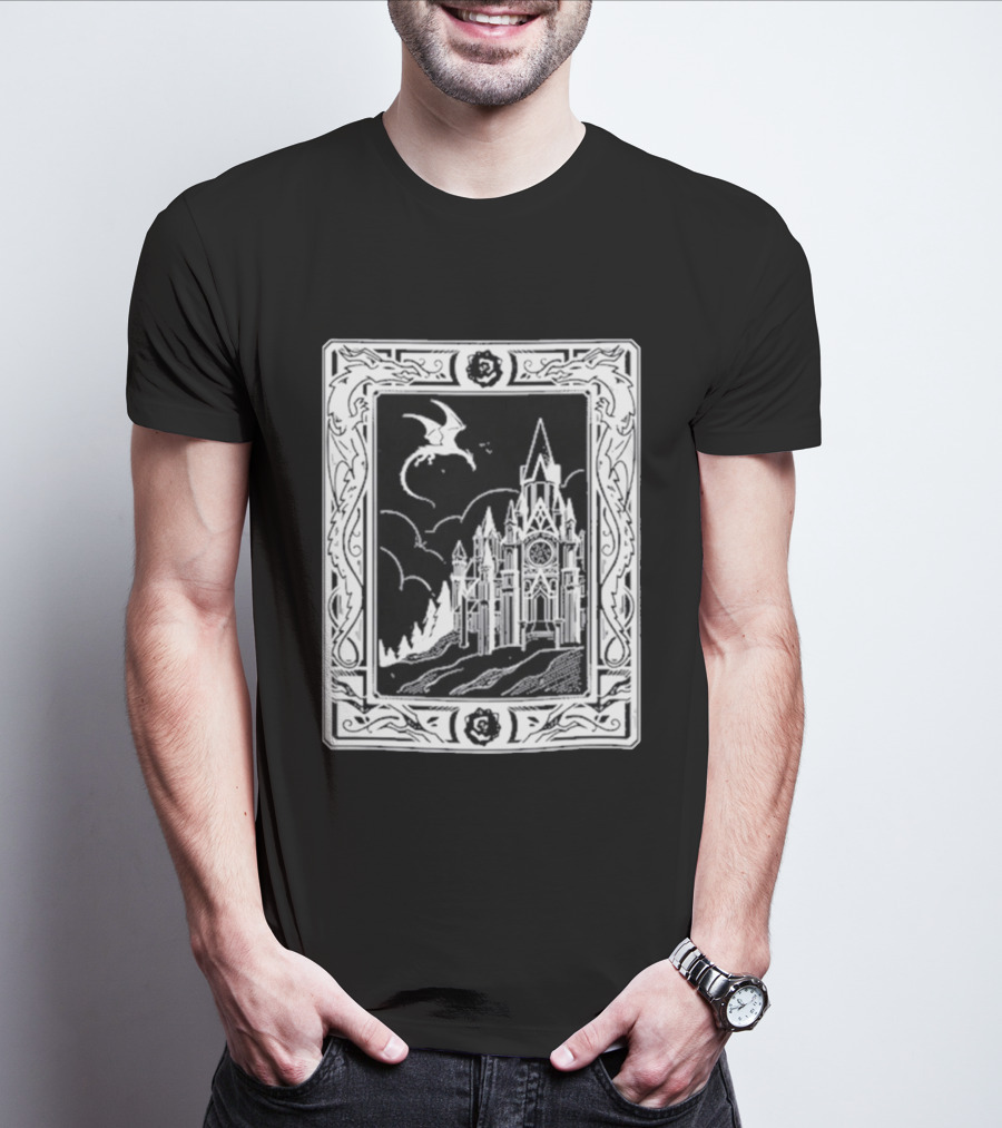 GeminiTay Castle Dragon Gothic Fantasy T-Shirt