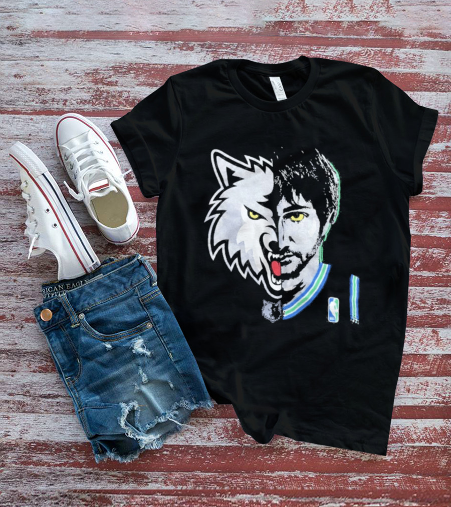 Majestic Ricky Rubio Minnesota Timberwolves NBA Game Face T-Shirt