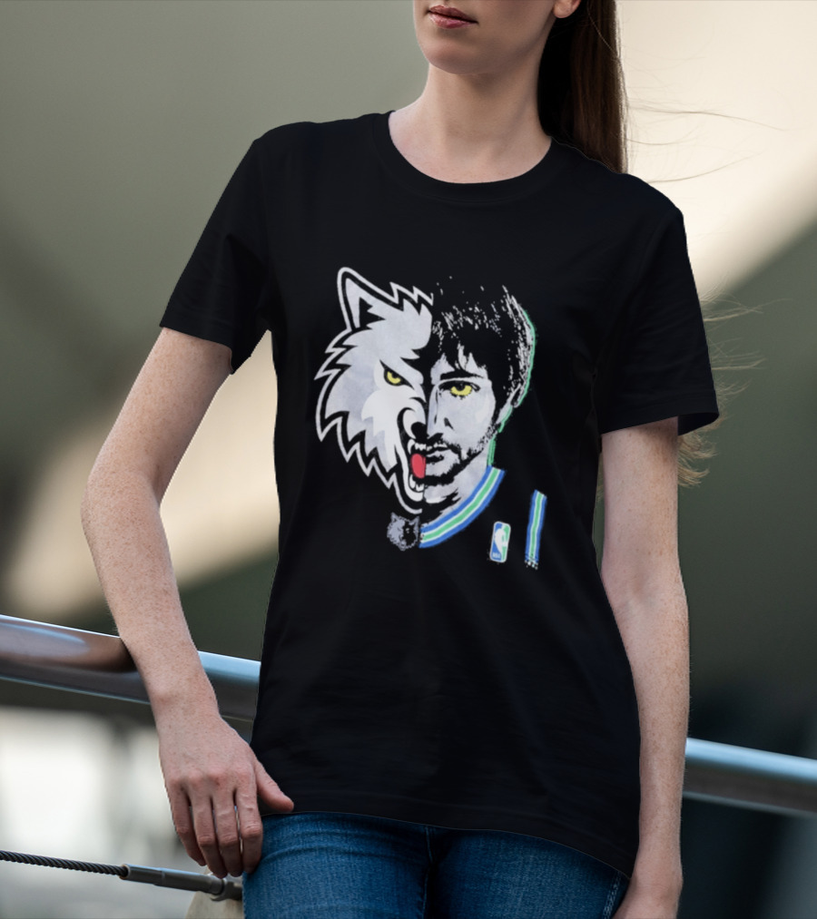 Majestic Ricky Rubio Minnesota Timberwolves NBA Game Face T-Shirt