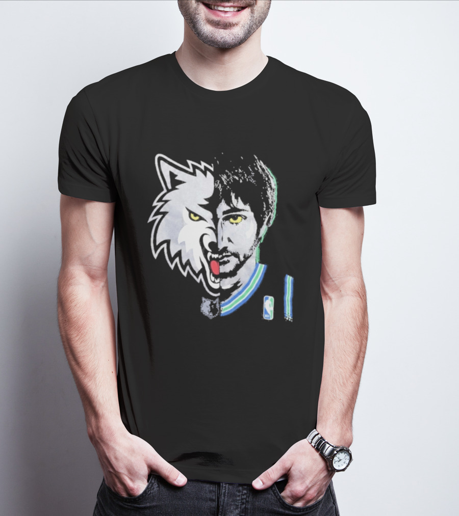 Majestic Ricky Rubio Minnesota Timberwolves NBA Game Face T-Shirt