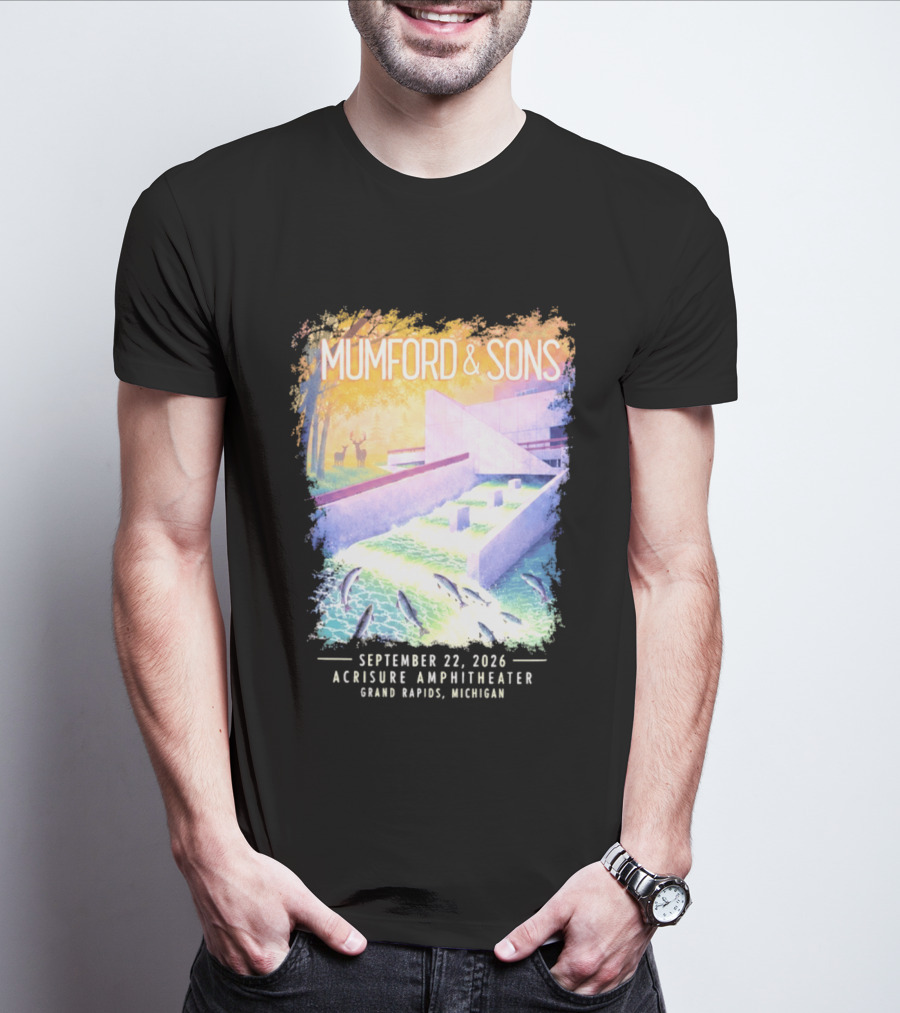 Mumford And Sons Acrisure Amphitheater September 22 2026 Grand Rapids MI Concert Event T-Shirt