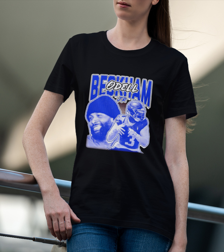 Odell Beckham Jr New York Giants Beckham JR Football Helmets Sports T-Shirt