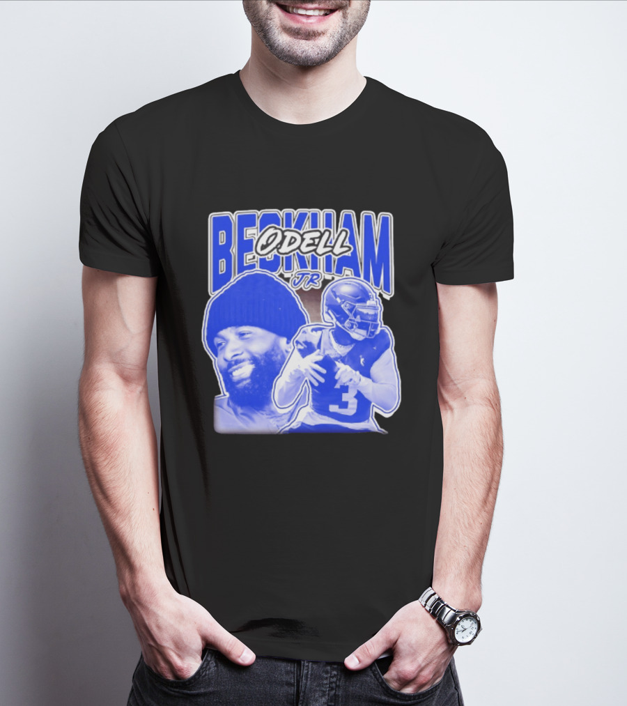 Odell Beckham Jr New York Giants Beckham JR Football Helmets Sports T-Shirt