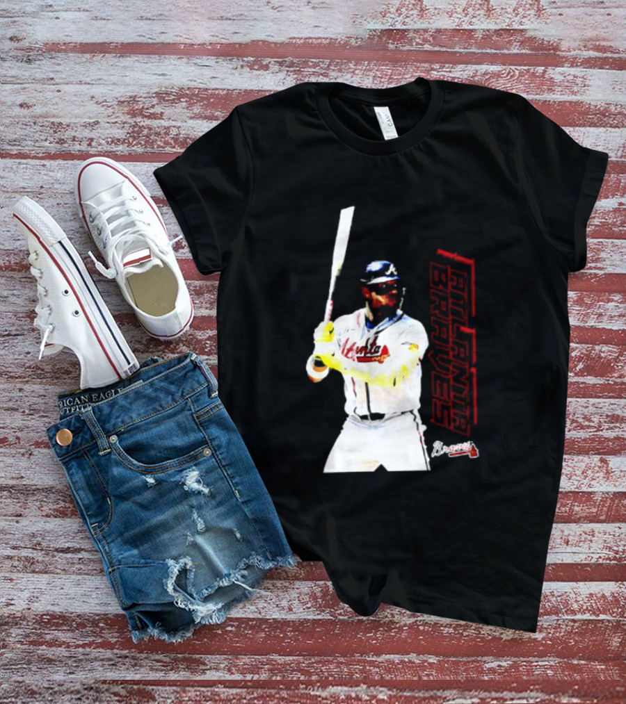 Ronald Acuña Jr Atlanta Braves Swing Action Baseball Player T-Shirt