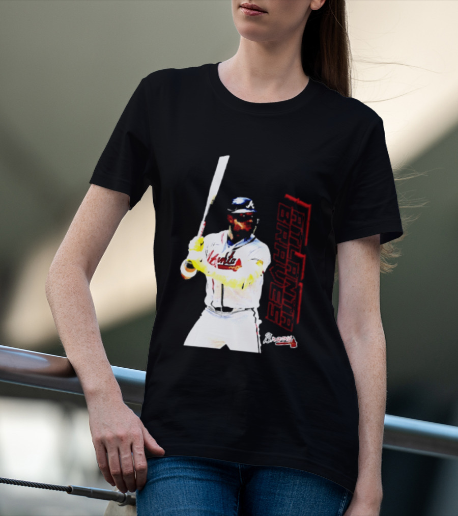 Ronald Acuña Jr Atlanta Braves Swing Action Baseball Player T-Shirt