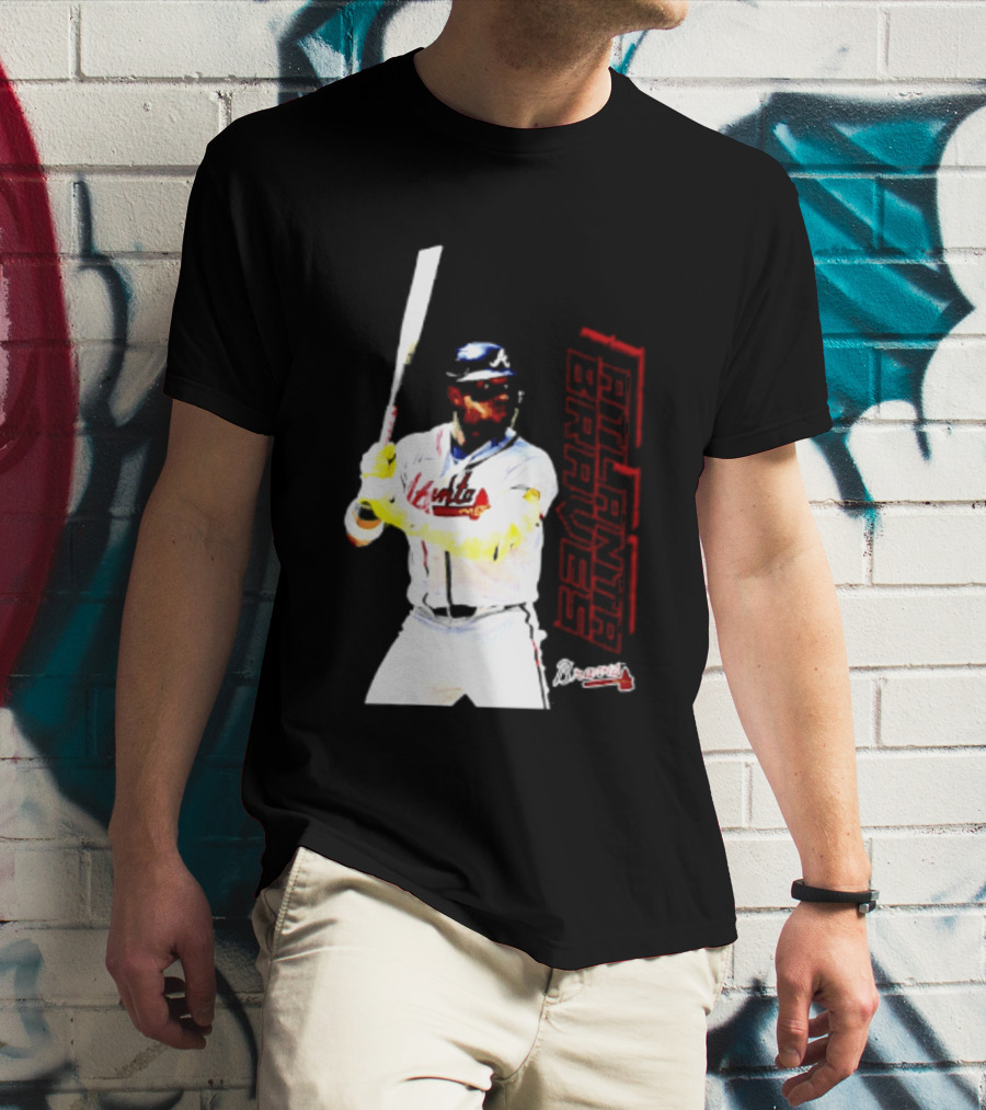 Ronald Acuña Jr Atlanta Braves Swing Action Baseball Player T-Shirt