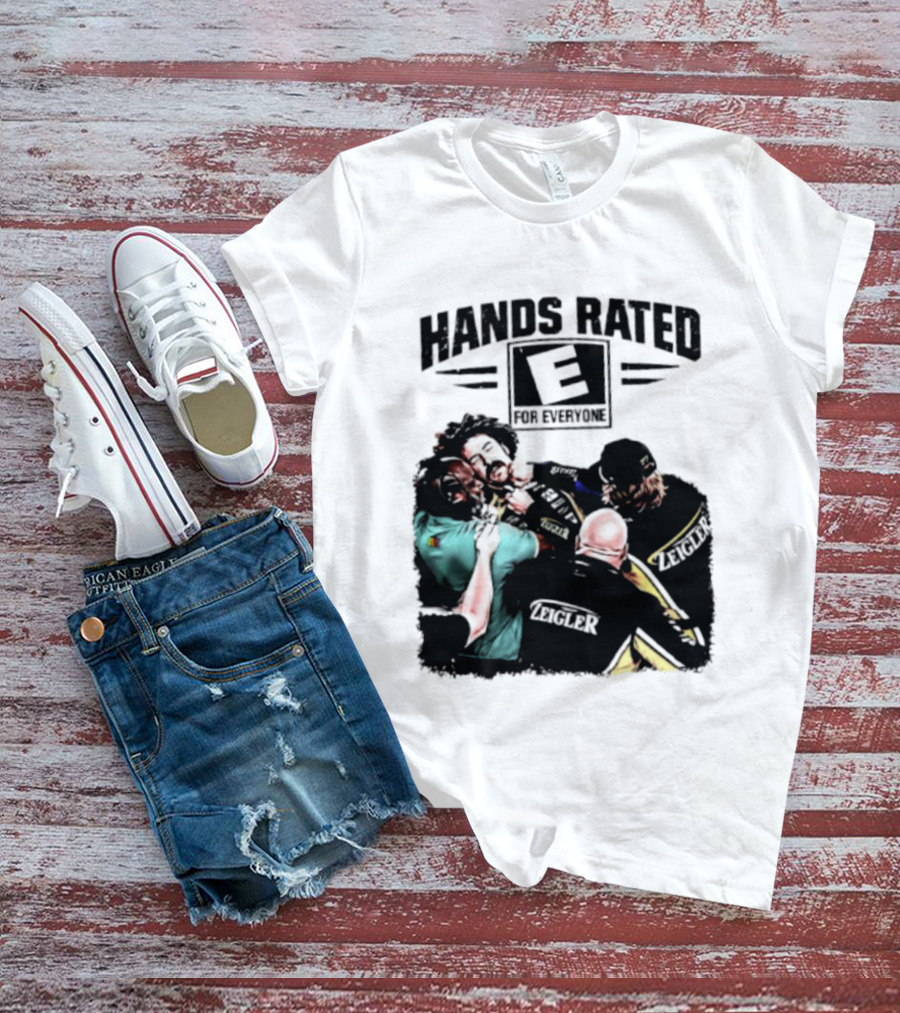 Hands Rated E For Everyone NASCAR Racing Brawl Scene T-Shirt