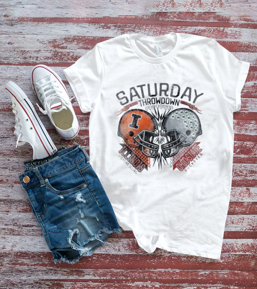 Ohio State Buckeyes Vs Illinois Fighting Illini Football Throwdown September 26 2026 Saturday T-Shirt