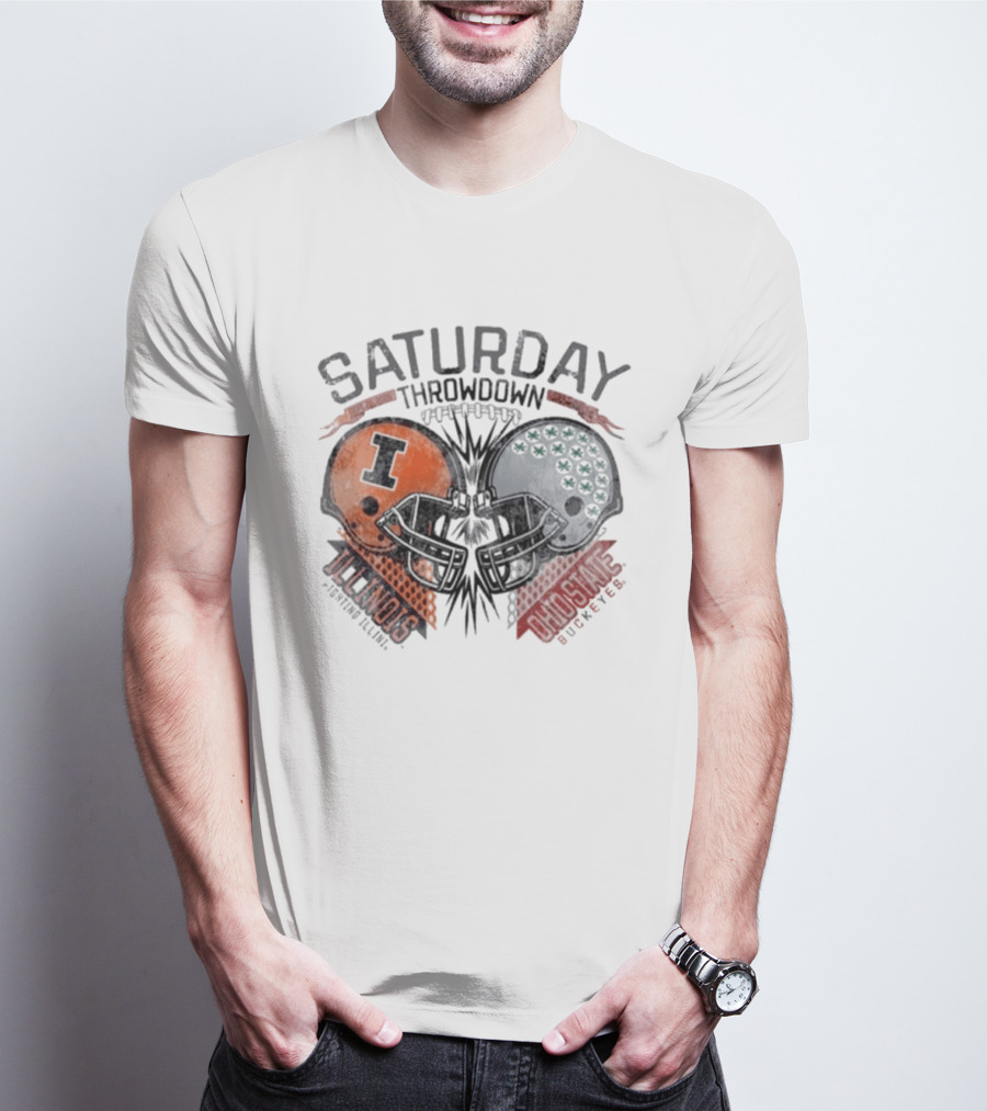 Ohio State Buckeyes Vs Illinois Fighting Illini Football Throwdown September 26 2026 Saturday T-Shirt