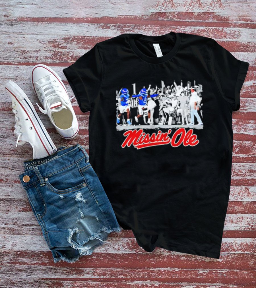 Missin' Ole Rebels Football Coach Mississippi T-Shirt