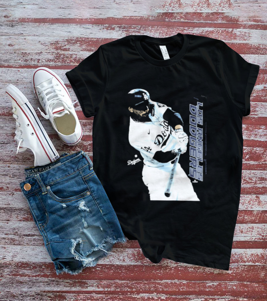 Mookie Betts Los Angeles Dodgers MLB Swing Action T-Shirt
