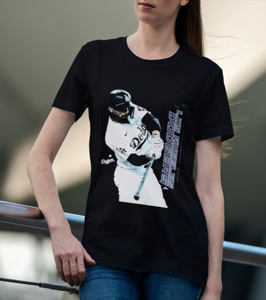 Mookie Betts Los Angeles Dodgers MLB Swing Action T-Shirt