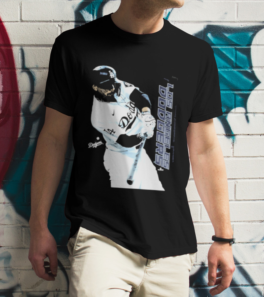 Mookie Betts Los Angeles Dodgers MLB Swing Action T-Shirt