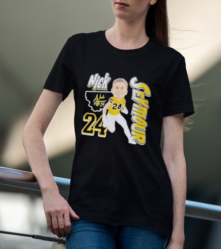 Nick Seymour Montana State Bobcats 2026 Player 24 Caricature T-Shirt