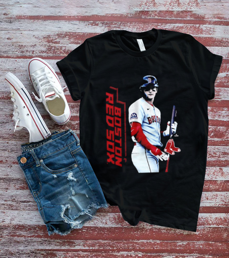 Roman Anthony Boston Red Sox MLB Player Swing Action T-Shirt