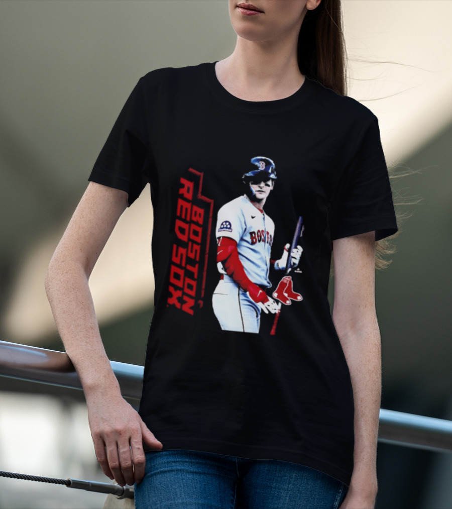 Roman Anthony Boston Red Sox MLB Player Swing Action T-Shirt