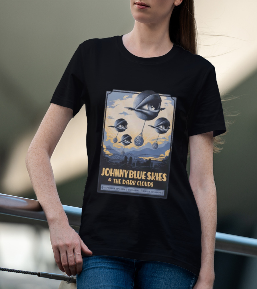 Johnny Blue Skies And The Dark Clouds Ball Arena Denver Colorado September 23 2026 Tour T-Shirt