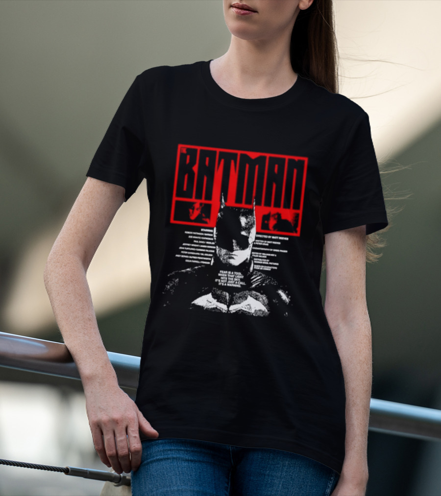 Batman Fear Is A Tool Warning Robert Pattinson T-Shirt
