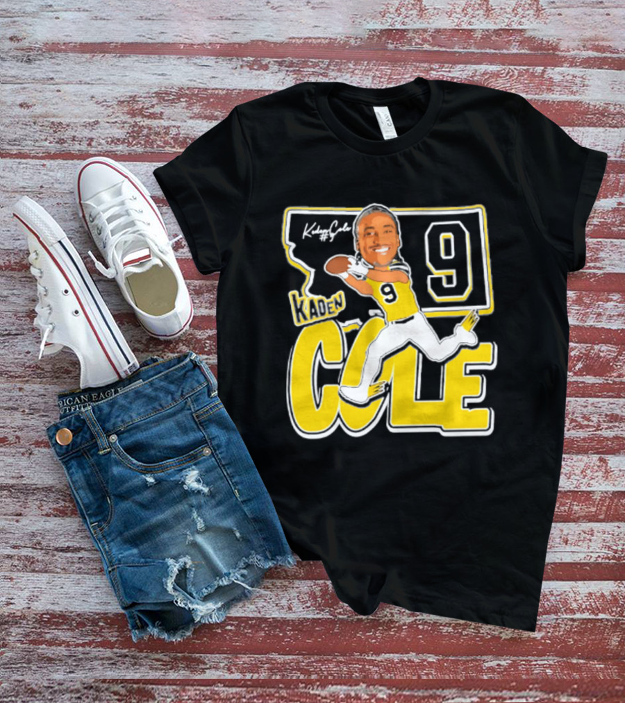 Kaden Cole Montana State Bobcats Player 2026 Caricature Number 9 T-Shirt