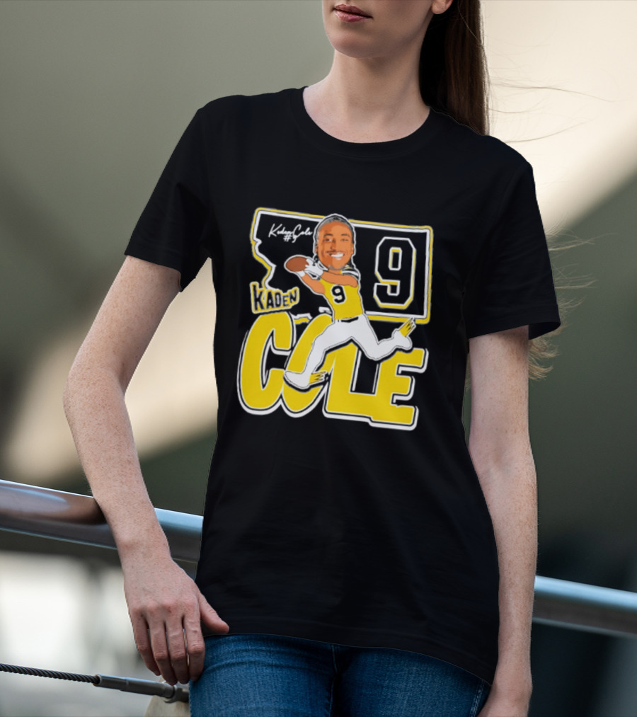 Kaden Cole Montana State Bobcats Player 2026 Caricature Number 9 T-Shirt