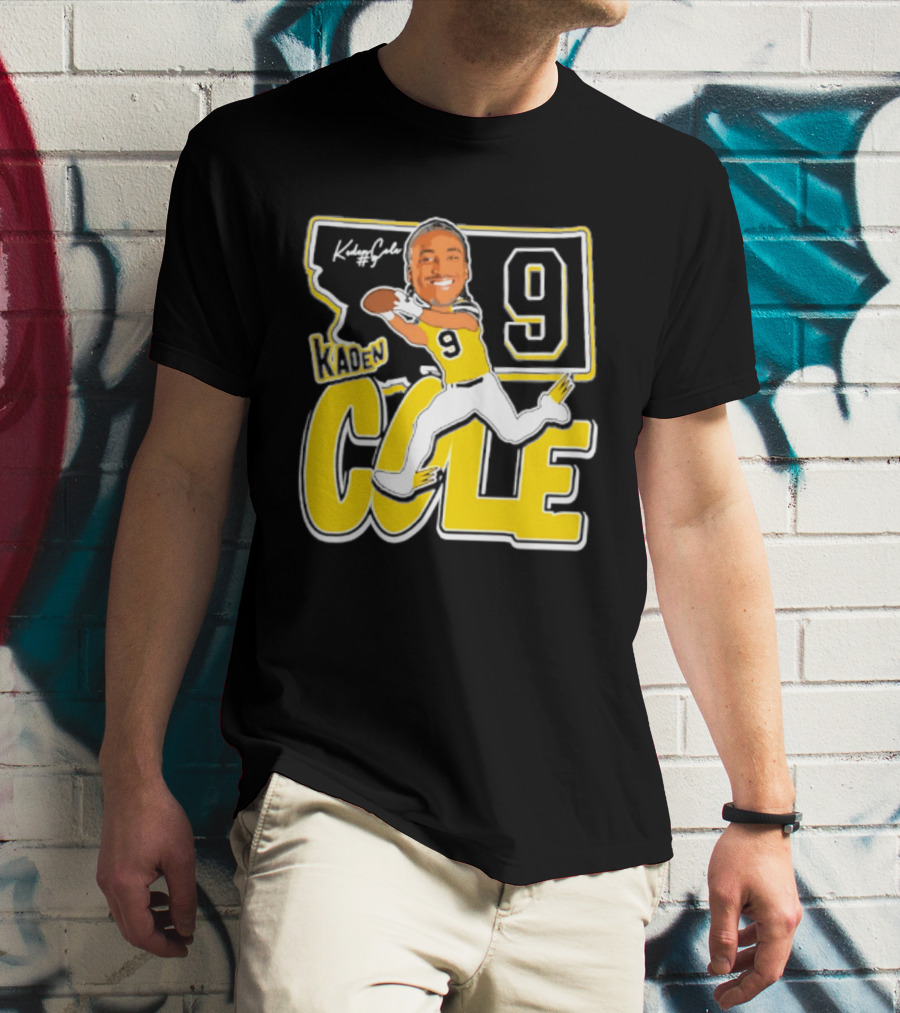 Kaden Cole Montana State Bobcats Player 2026 Caricature Number 9 T-Shirt